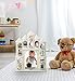 Mozlly White Fairy Tales Do Come True Castle Baby First Year Collage Photo Frame Glitter Finish 12 x 9.5 Inch Nursery Room Decor for Little Prince & Princess 1 Month-1 Year Pictures