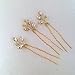 FXmimior Bridal Crystal Hair Pins Wedding Evening Party Hair Accessories Pack of 3 (gold)