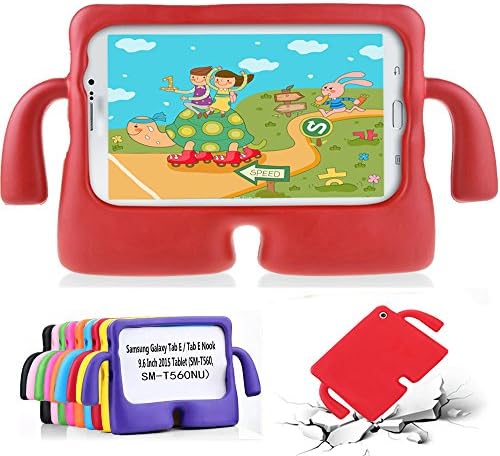 Samsung Galaxy Tab E 9.6 Kids Case-GOSE Light Weight Shockproof Protection Handle Case for Samsung Galaxy Tab E / Tab E Nook 9.6Inch 2015 Tablet (Fit Both WiFi and Verizon 4G LTE Version) (Red)