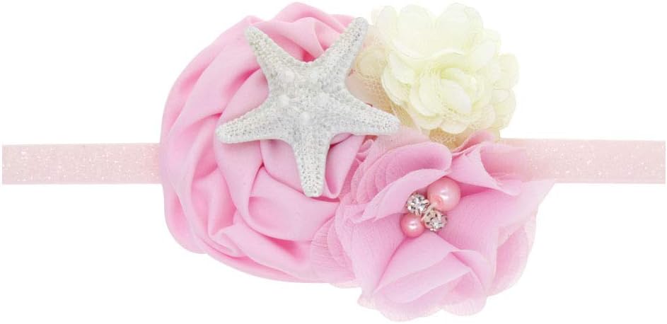 Love Fairy Baby Girl's Lovely Starfish Elastic Hair Band Ocean Princess Mermaid Headdress