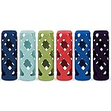 Aquasana Multicolor  Silicone Sleeves for 500ml Borosilicate Glass Water Bottles, 6-pack