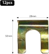 Xiciki 12 Pcs Brake Line Clips U Shaped Retainers Galvanized Manganese Steel view 2