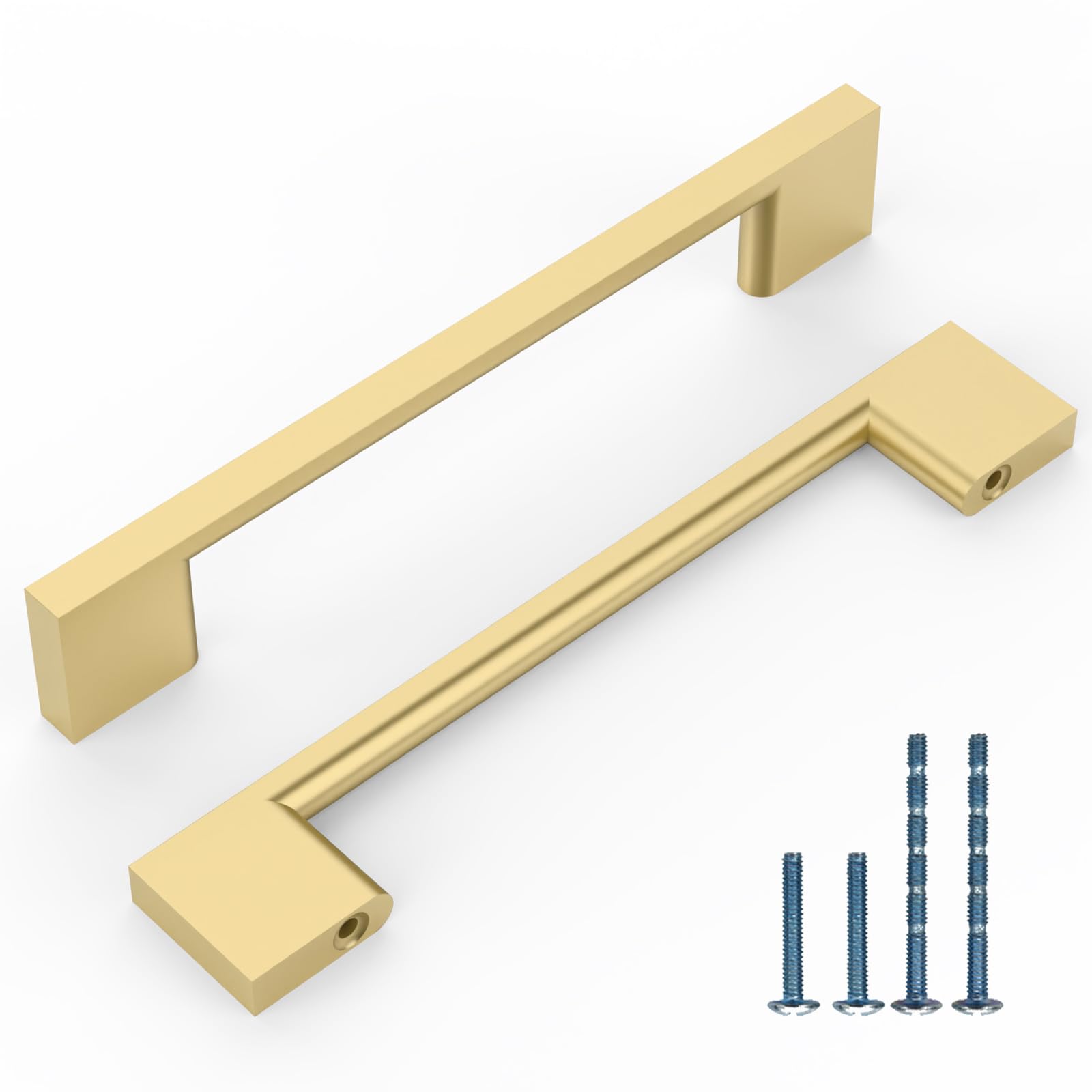 Photo 1 of (PARTIAL SET) KNOKLOCK 10 Pack 5 Inch(128mm) Kitchen Cabinet Handles Brushed Gold Cabinet Pulls Kitchen Cabinet Hardware Drawer Pulls for Cupboard Wardrobe
