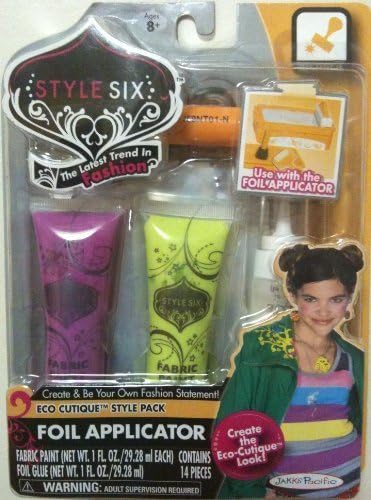 Style Six Foil Effects Fabric Paints, ECO CUTIQUE Style Pack, 14 Pcs by Style Six