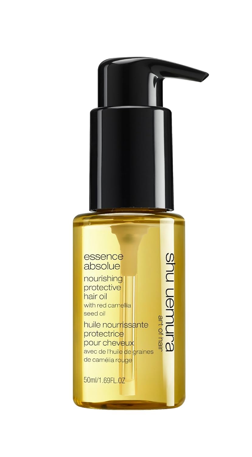 Shu Uemura, Nourishing Protective Hair Oil Essence Absolue, All Hair Types, Enriched with Red Camellia Seed Oil, Nourishing & Heat Protecting, Anti Frizz, 50ml