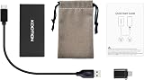 KOOTION External Hard Drive 250 GB Portable SSD USB C Read 500 MB/s Black view 5