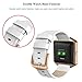 SWEES Leather Bands Compatible with Fitbit Blaze Smart Watch, Genuine Leather Replacement Band with Metal Frame Small & Large for Women Men, Champagne Gold, Rose Gold, Black, Brown, White, Grey, Beige