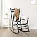 B&Z KD-22B Black Wood Rocking Chairs Adult Patio Carved Vintage Outdoor Indoor