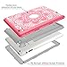 iPad 2 Case, iPad 3 Case, iPad 4 Case, Hocase Shockproof Silicone Rubber Bumper+Hard Shell Full-Body Protective Case for Apple iPad 2nd/3rd/4th Generation w/Retina Display - Pink Flower/Grey