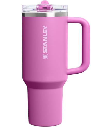 Gobelet Isotherme STANLEY 40 Oz (1,18L) Édition Limitée Lionel Messi GOAT - Rose Avec Paille - Neuf