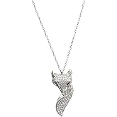 Fox Necklace, Fox Pendant, 925 Silver Jewelry, 14K Gold Plated, Animal Necklace, Animal Pendant, Wildlife Necklace, Gift for Her