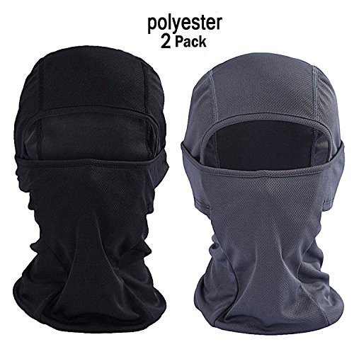 [2-Pack] Wind-Resistant Balaclava Ski Mask Face Mask Motorcycle Tactical Balaclava Hood(Black+Gray) - Thumbnail 4
