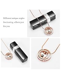 Joyería conmemorativa para siempre en mi corazón, no más por mi lado cremación, collar de urna para mascotas, se abre y cierra cenizas, colgante para perro o gato