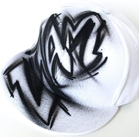 CUSTOM graffiti Snapback hat, airbrushed, painted cap, black and white, all colors, Liam