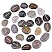 CYANBAMBOO Engraved Inspirational Gift Stones Words Natural Stones Lettering for Prayer Faith Meditation (25 Different Words 1-2 inches)- Worry Stones Party Rocks with Sayings Positive Motivational