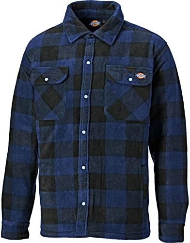Dickies Portland Padded Shirt Fleece Workwear (SH5000) Warm Padded Lined Royal Blue Sizes S, M,L,XL,XXL