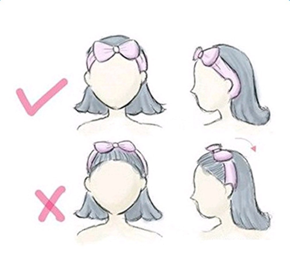 Oisee 2 PCS Headband Makeup Headbands Mask Hairband Wash Face Towel Hair Band for Hair Accessories(Pink Polka Dots)