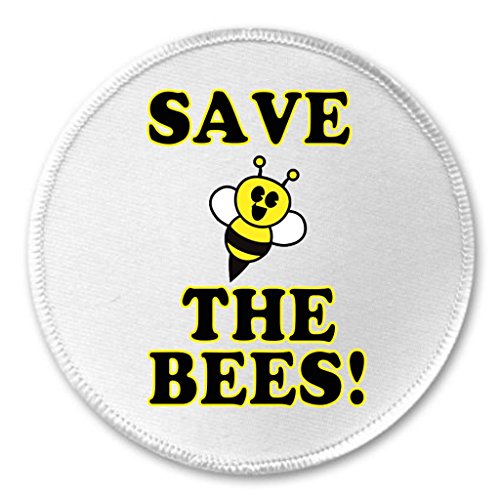 Save the Bees 3" Sew On Patch Cute Endangered Earth Honey Farming