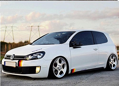 DOKOT® Germany Flag Racing Stripe Car Sticker Decal for Grille Fender Hood Bumper Trunk for BMW, Audi, Volkswagen