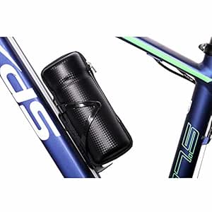 Cápsula negra para ciclismo, bolsa portaherramientas con cremallera en