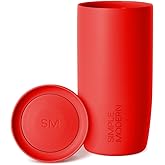 Simple Modern Travel Coffee Mug Tumbler with 360° Lid | Ceramic-Lined Insulated Stainless Steel Cold Brew Iced Coffee Cup Thermos | Gift for Women Men Her Him | Voyager Signature | 16oz | Saffron