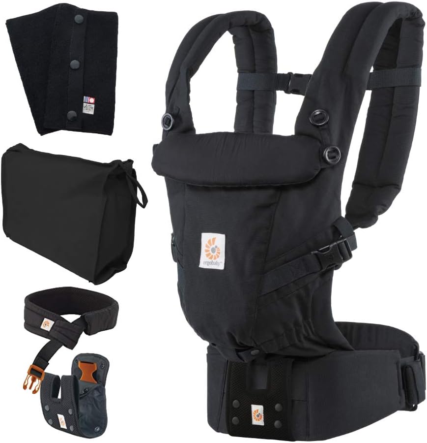 ベビーウエストベルト付 エルゴベビー ベビーキャリア Adapt アダプト 抱っこひも ブラック 収納ポーチ 今治よだれパッド付 正規代理店2年間保証付 スクリーンプロテクター 通販 Amazon