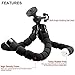 Flexible Tripod, IHUIXINHE Stand Holder, Octopus Style Portable and Adjustable with Bluetooth Wireless Remote Control Shutter,Tripod for Iphone Android Digital Camera Gopro (2 Pack)