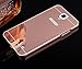 Galaxy Mega 6.3 I9200 Case, Ranyi [Mirror Series] Luxury Aluminum Metal Bumper Frame Detachable + Bling Mirror Hard Back Cover [Thin Fit & Slim] Case for Samsung Galaxy Mega 6.3 i9200 (rose gold)