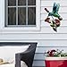 Hummingbird With Flowers Wall Decor - 3D Metal Design - Hand-Painted – 13” x 19” – Farmhouse or Home Decoration - Indoor or Outdoor Display – Wall Art Hanging in Traditional Bird Colors