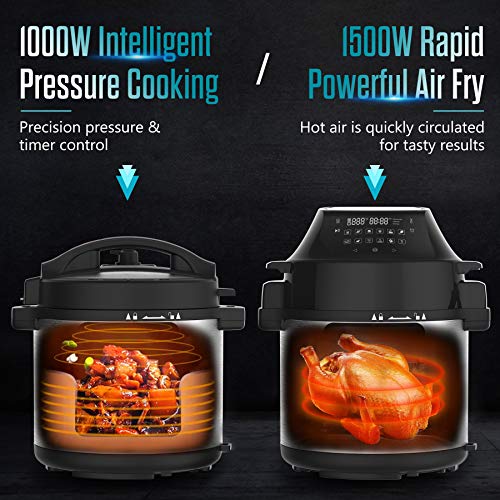 VQVG Pressure Cooker Air Fryer, Steamer, Slow Cooker, MultiCooker, and