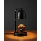 Candle Warmer Lamp with Timer Dimmable, Adjustable Height Black Candle Warmer for Jar Candles, Birthday Gifts for Women & Men, Office Decor, House Warming Gift, Wax Melt Warmer with 2 Bulbs