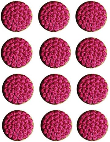 Tripti Products Magenta Kurti Buttons for Women Embroidered Designer Buttons for Sewing Embossed Button