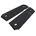 EXEL Cool Hand 1911 Full Size G10 Slim Grips, 3/16 Thin, Big Scoop, Ambi Safety Cut, OPS Texture, These Grips Only Work with Short Bushings, Black, HH1S-J1S-1