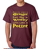 AW Fashion's Study Like A Granger, Eat Like A Weasley, Live Like A Potter - Funny Wizard Men's T-Shirt