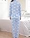 MyFav Big Girls Cute Moustache Printed Pajama Set Novel Cloud Winter Sleepwear