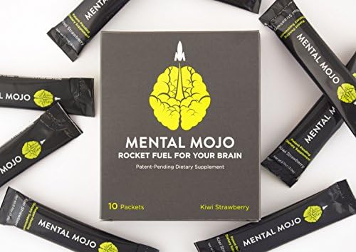 Mental Mojo Nootropic Stack: Rocket Fuel For Your Brain – Nootropic Energy Drink Mix Brain Supplement - Patent-Pending Brain Booster Drink Boosts Focus, Memory, and Energy (Clarity Kiwi Strawberry)