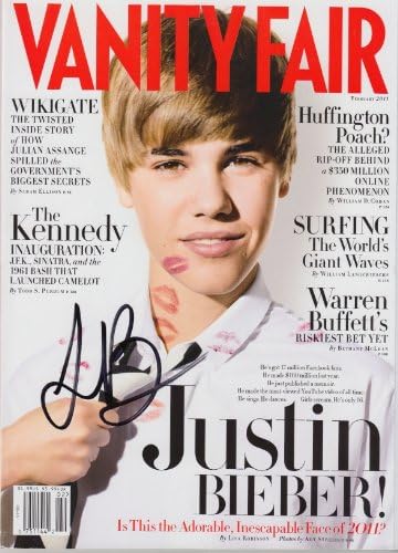 Justin Bieber Signed Vanity Fair Magazine