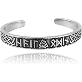 TURTLEDOVE Viking Rune Valknut Bangle, Celtic Knot Bracelet, Norse Pagans Jewelry of Amulet