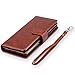 PASONOMI Note 8 Case, Note 8 Wallet Case with Detachable - [Folio Style] PU Leather Wallet case with ID&Card Holder Slot Wrist Strap for Samsung Galaxy Note 8 (Brown, Samsung Galaxy Note 8)
