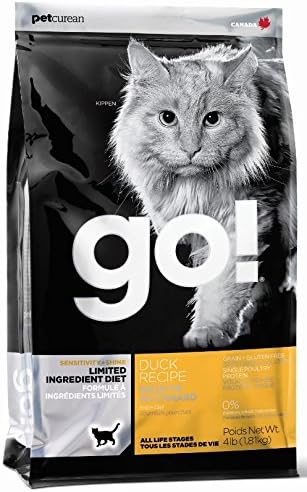 GO! SENSITIVITY + SHINE L.I.D. Grain Free Duck Recipe Dry Cat Food 8lb by Go Natural