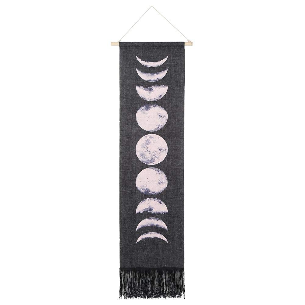Handcraft Wall Decorative, Moon Phase Mirrors Hanging Posters Moon-Cycles Pattern Hanging Tapestry Room Decoration Supplies Household Beautiful Apartment Dorm