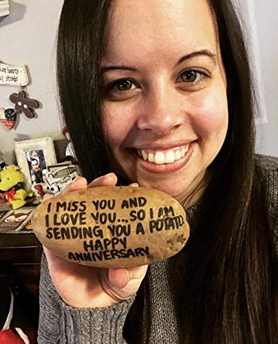 Potato Parcel - Send a message on a real potato! Funny replacement for greeting cards. Surprise gift box included. As seen on Shark Tank!