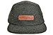 Skyed Apparel Premium 5 Panel Highland Forest Wool Camper Hat with Genuine Leather Strap