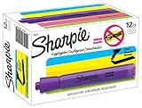 Sharpie 25019 Tank Style Highlighters, Chisel Tip, Lavender, Box of 12