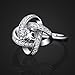 B.Catcher Women’s Ring Adjustable 925 Sterling Silver Cubic Zirconia Valentine's Gift for Her