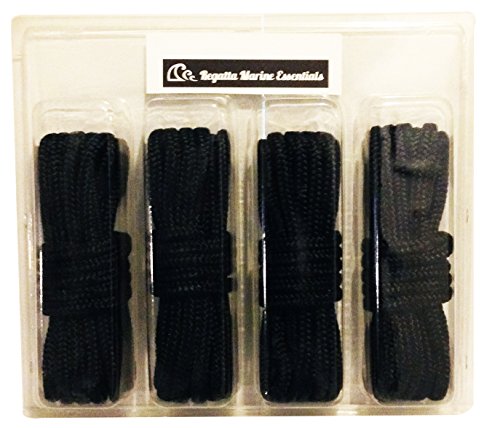 Double-Braided-Nylon-Dock-Line-from-Regatta-Marine-Essentials-Black-L-15-ft-D-38-inch-Eyelet-12-inch-4-Count Double-Braided-Nylon-Dock-Line-from-Regatta-Marine-Essentials-Black-L-15-ft-D-38-inch-Eyelet-12-inch-4-Count