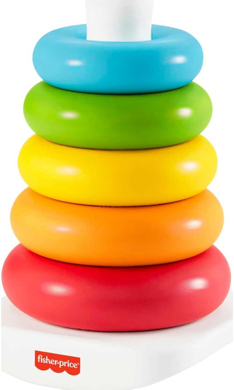 Fisher-Price Rock-a-Stack Toy 5 Rings Plant-Based Materials Baby Stack