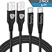 Smarty USB Type C Cable Nylon Braided Charger 6ft 2 Pack - Fast Charging & Sync Power Cord for Samsung Galaxy Note 8 S8/S8 Plus, Google Pixel 2 XL, LG V20 V30 G5 G6, Nexus 5X, Nintendo Switch - Black