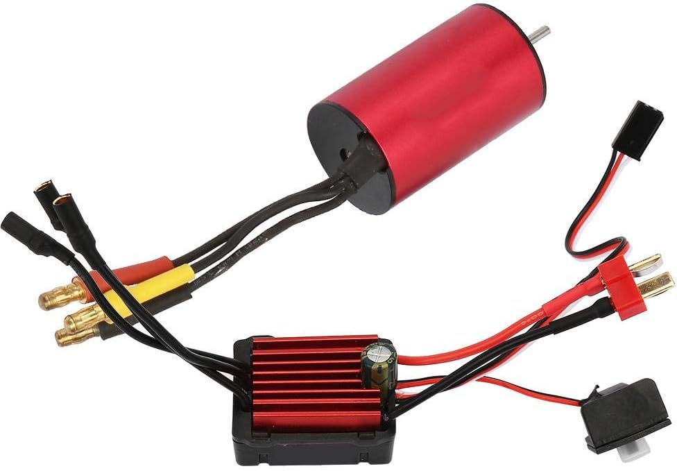 RC Car Motor ESC Set, RC Model Car Waterproof 4000KV Motor and