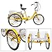 Adult Folding Tricycle Bike 3 Wheeler Bicycle Portable Tricycle 24 Inch Wheels 7 Speed – Yellowthumb 3